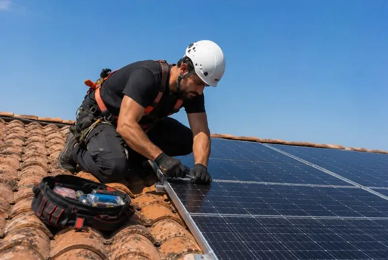 Maintenance et monitoring de panneaux solaires à Domalain